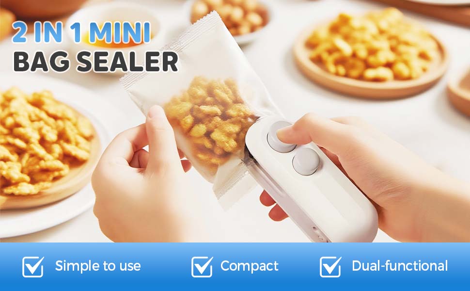 Mini Bag Sealer 2-in-1